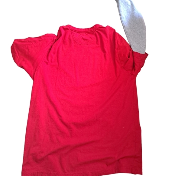 ADIDAS PHILADELPHIA 76ers Long sleeve thermal waffle tshirt red TEE attached XL - Picture 3 of 6